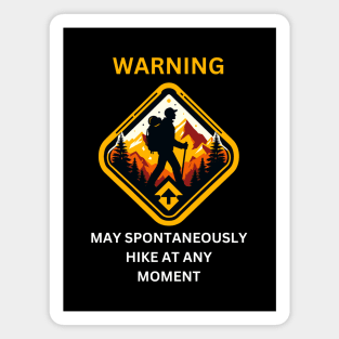 Adventure Seeker Hiking Alert Magnet